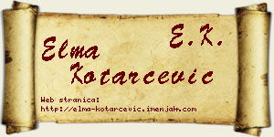 Elma Kotarčević vizit kartica